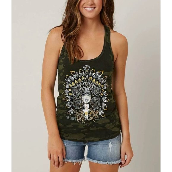 SECRET ARTIST by AFFLICTION Women's TANK ZUMA Tee - Picture 3 of 10